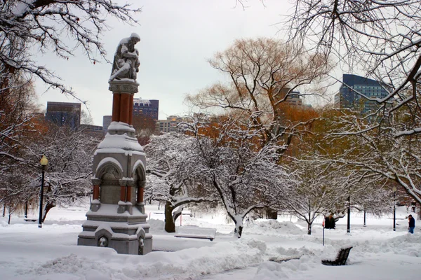 Archivbild eines schneereichen Winters in Boston, massachusetts, USA — Stockfoto
