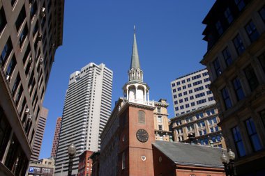 Bina ve Boston şehir merkezinde manzarası