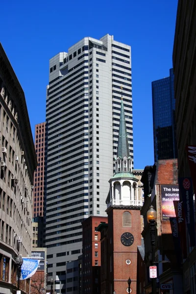 Edifício e horizonte no centro da cidade de Boston — Fotografia de Stock