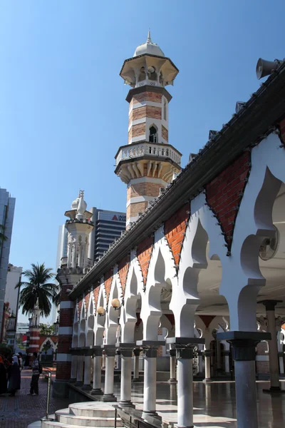 Zabytkowy Meczet masjid jamek w kuala lumpur, Malezja — Zdjęcie stockowe