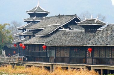 Yangshuo Guilin, Çin 'de manzara