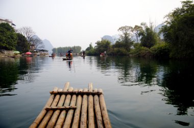 Yangshuo Guilin, Çin 'de manzara