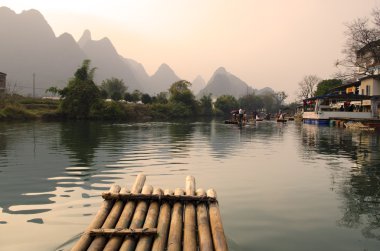 Yangshuo Guilin, Çin 'de manzara