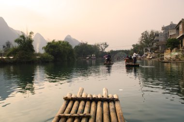 Yangshuo Guilin, Çin 'de manzara