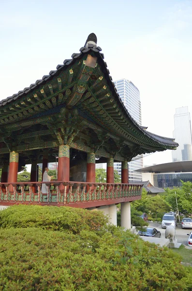 Tempio buddista di Bongeunsa a Seoul, Corea del Sud — Foto Stock