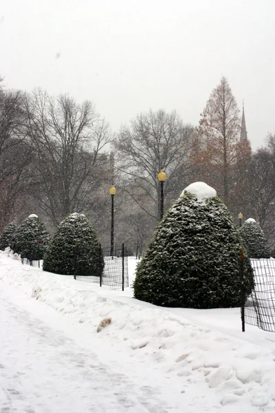 Archivbild eines schneereichen Winters in Boston, massachusetts, USA — Stockfoto