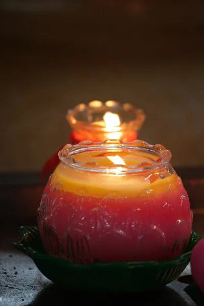 Candles with a soft background — Stock Photo, Image