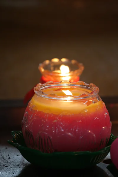 Candele con uno sfondo morbido — Foto Stock