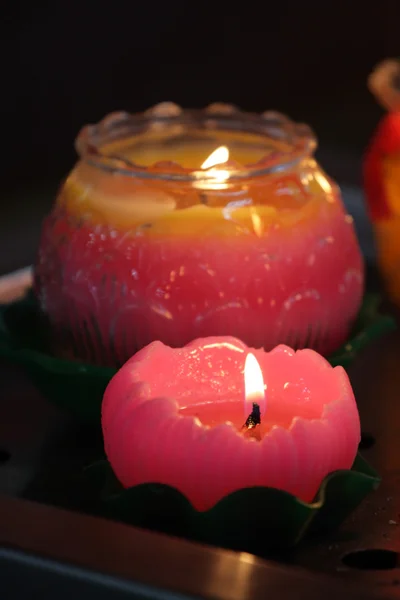 Candele con uno sfondo morbido — Foto Stock