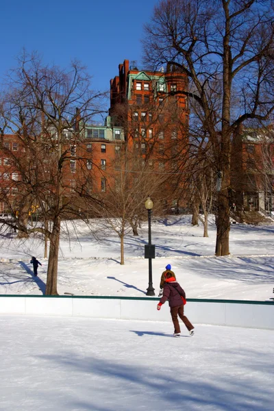 Stock immagine di un inverno nevoso a Boston, Massachusetts, Stati Uniti — Foto Stock