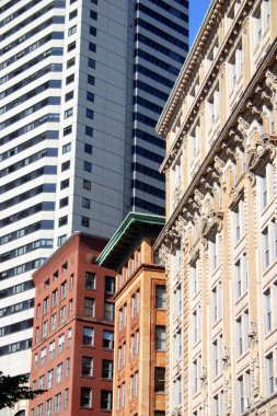 Ticari yapı ve Boston şehir merkezinde manzarası