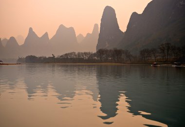 Yangshuo Guilin, Çin 'de manzara