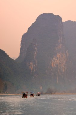 Yangshuo Guilin, Çin 'de manzara