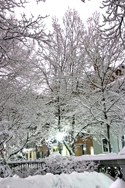 Boston, massachusetts, usa 의 눈내리는 겨울의 이미지 — 스톡 사진