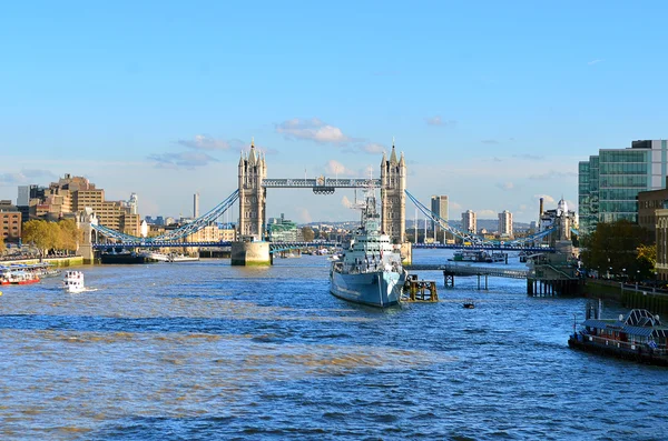 Archivbild der Themse, London, Großbritannien — Stockfoto