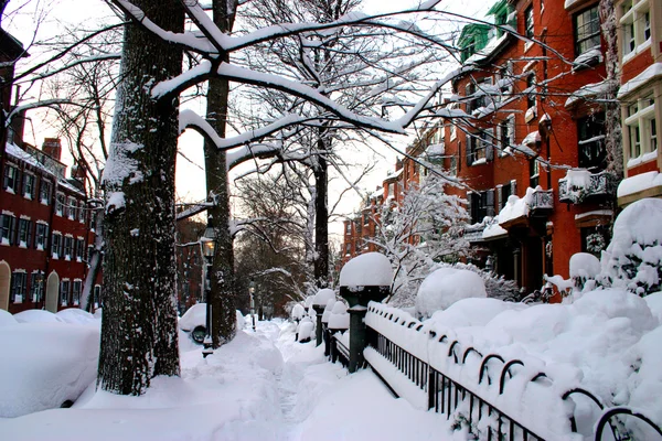 Beacon Hill, Boston blizzard sonra kar sahne
