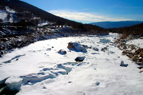 Winterszene in Neuengland, USA — Stockfoto