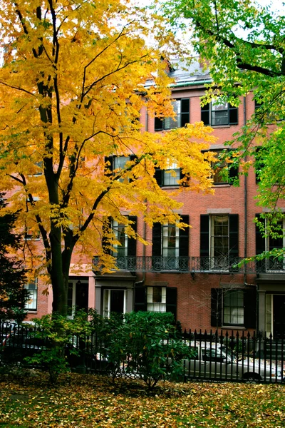 Outono em Beacon Hill, Boston, EUA — Fotografia de Stock