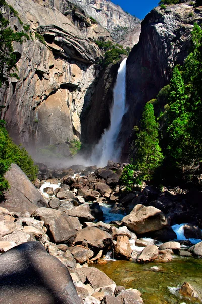 优胜美地瀑布，优胜美地国家公园 — 图库照片