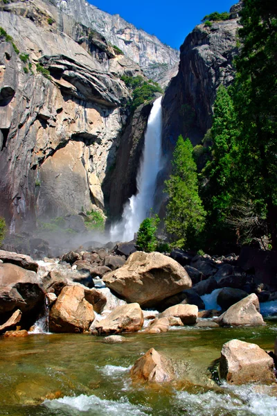 优胜美地瀑布，优胜美地国家公园 — 图库照片
