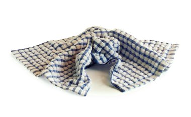 Mutfak havlusu beyaz arkaplanda izole edildi