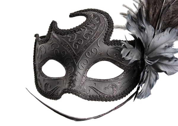 Karnaval siyah maske izole