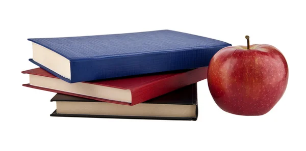 Libros con manzanas — Foto de Stock