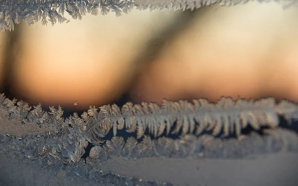 Malerei von Winterfenstern — Stockfoto