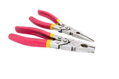 Used pliers on white