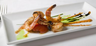 Karides meze tabağı