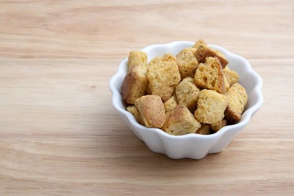 Crunchy Salad Croutons — Stock Photo, Image