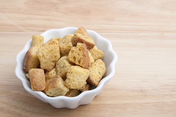 Crunchy Salad Croutons — Stock Photo, Image