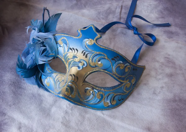 Máscara veneziana azul — Fotografia de Stock