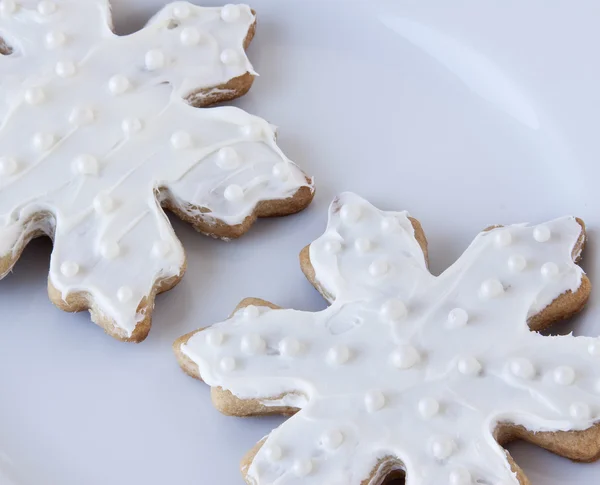 White Snowflake Cookies — Stock Photo, Image