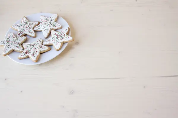 Galletas estrella de Navidad — Foto de Stock