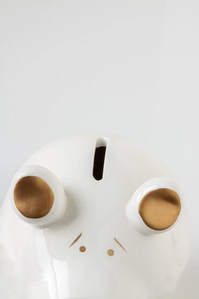 White and Gold Piggy Bank