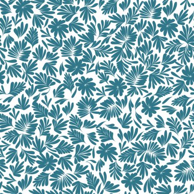 Dikişsiz mavi Eğrelti Otu Desen arka plan