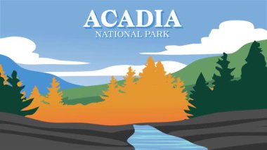 Acadia National Park with beautiful views and beautiful skies