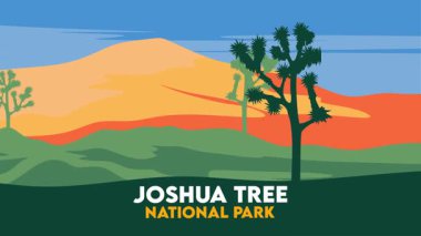 Gökyüzü ve doğa manzaralı Joshua Ulusal Parkı