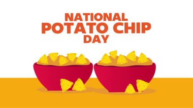 Ulusal patates cipsi gününü kutlamak için lezzetli patates cipsi.