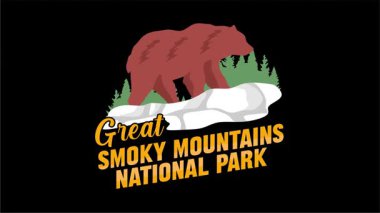 Güzel dağ ve doğal manzaralı Büyük Smoky Dağları Ulusal Parkı