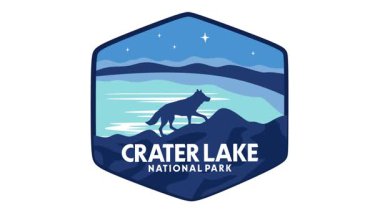 Krater Gölü Ulusal Parkı 'nın güzel manzarası