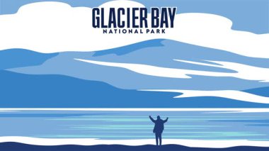 Buzul Körfezi Ulusal Parkı 'nda güzel manzaralar ve güzel gökyüzü