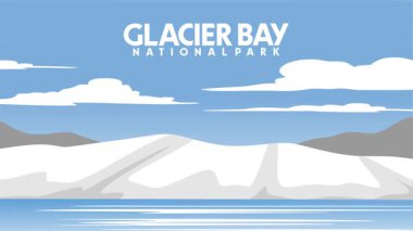 Buzul Körfezi Ulusal Parkı 'nda güzel manzaralar ve güzel gökyüzü