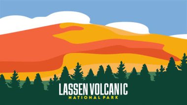 Lassen Volkanik Ulusal Parkı 'nın güzel manzarası