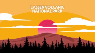 Lassen Volkanik Ulusal Parkı 'nın güzel manzarası