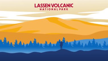 Lassen Volkanik Ulusal Parkı 'nın güzel manzarası