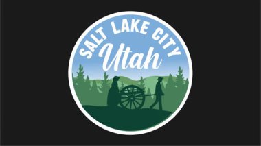 Utah, Salt Lake City 'de gökyüzü ve dağ siluetleri