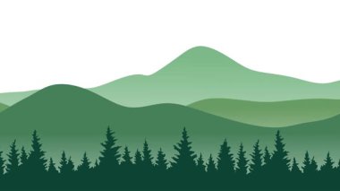 Güzel orman manzaralı yemyeşil ağaçlar