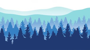 Güzel orman manzaralı yemyeşil ağaçlar